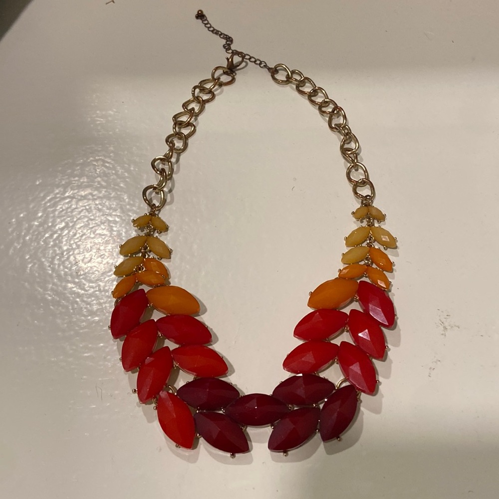 Cute fall colored statement necklace